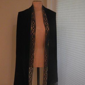 Lovely Black Velvet Evening Wrap